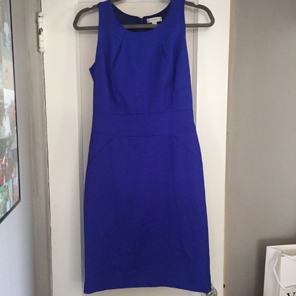 J. Crew Shift Dress Indigo Blue with Front Pockets - Picture 5 of 7